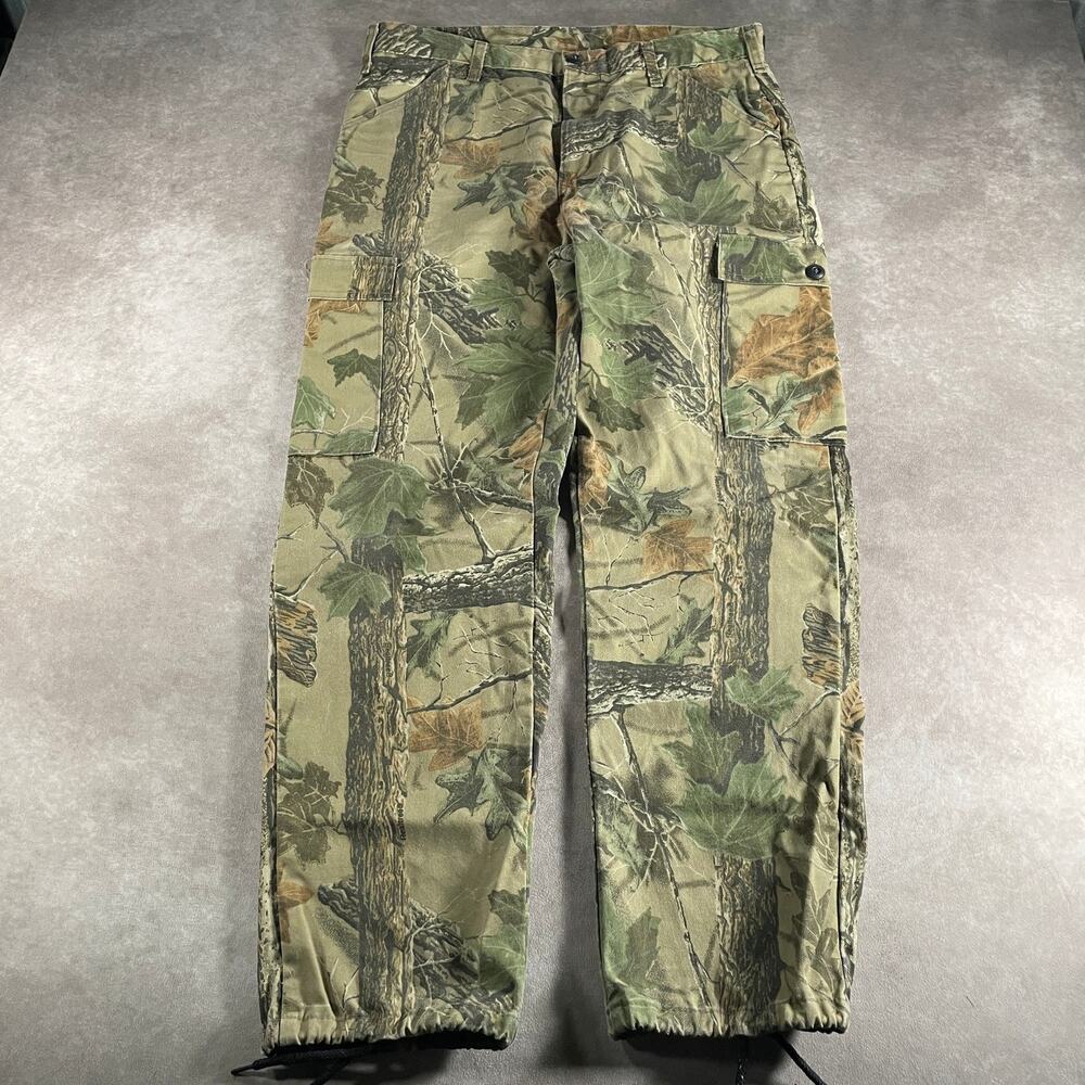 Vintage 90s Liberty Cargo Pants Realtree Camo Hunting Cotton Men's 34W Medium